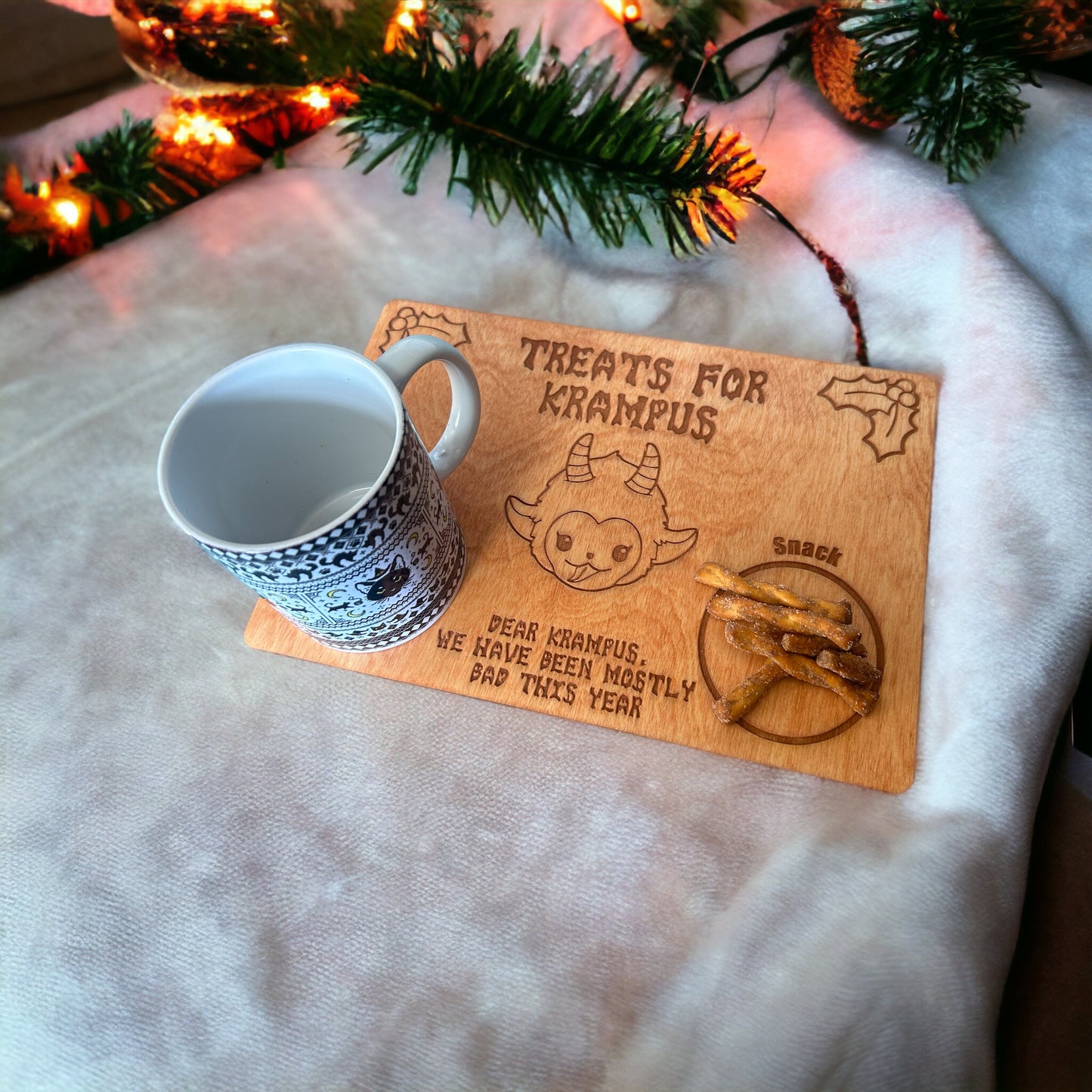 Krampus Christmas/Yule Treat Tray