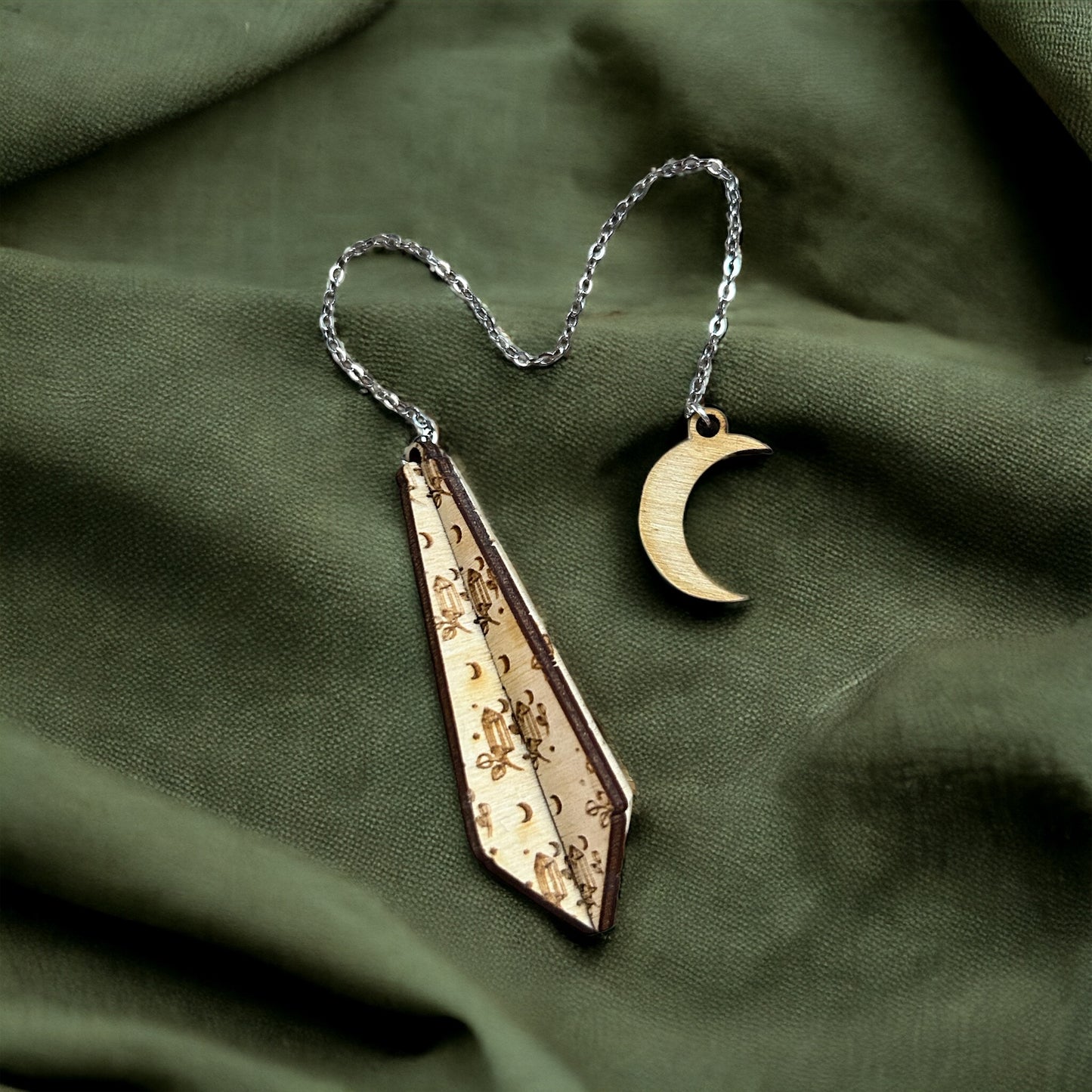 Handmade Wooden Pendulum - Crystal & Plant Witches