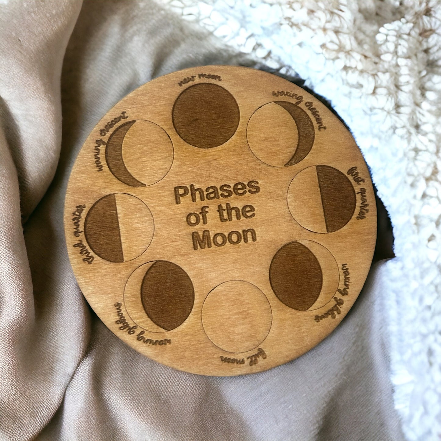 Wooden Moon Phase Magnet