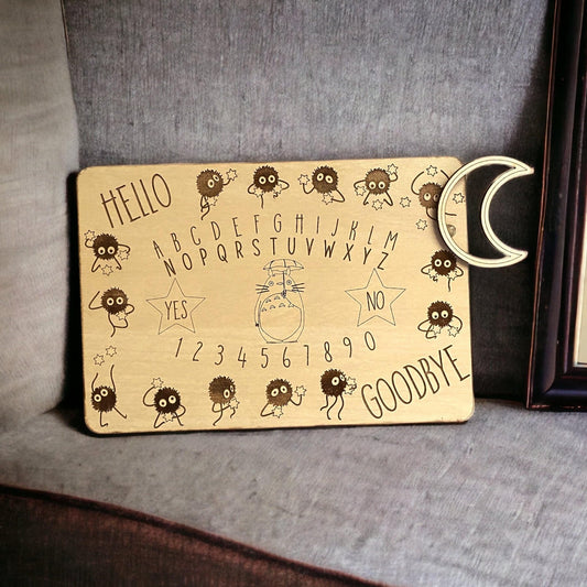 Sook Sprite Inspired Ouija Board: Pop Culture Talking Boards - Anime Lovers - Funny Halloween Decor - Spirit Boards - Totoro Drawings